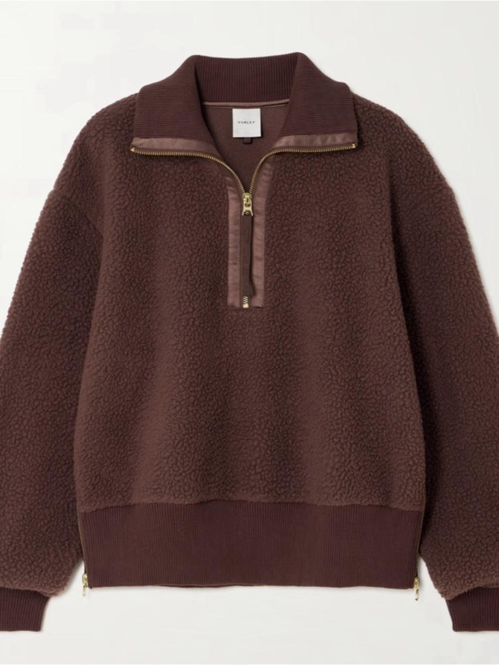 Varley Fleece Brown quarter Zip Pullover